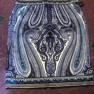 INC International Concepts Blue/White Skirt Size 10